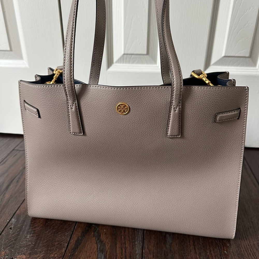 Tory Burch Taupe Leather Tote